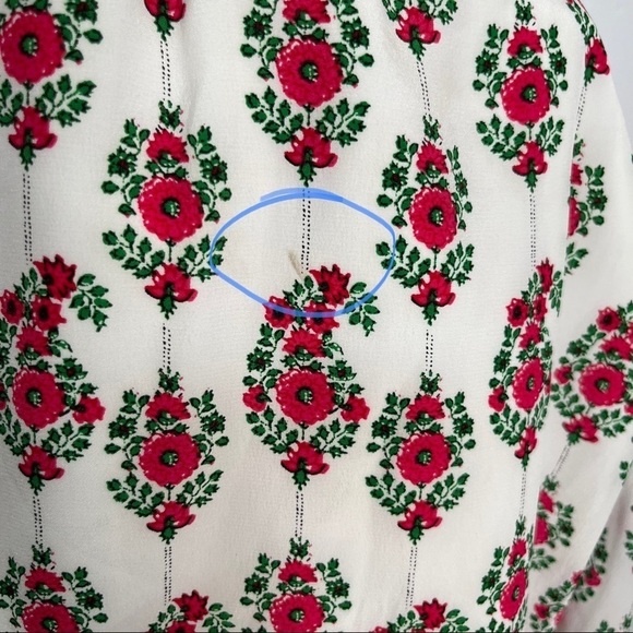 Club Monaco Layli Floral Silk Front Tie Skirt Size 2 - Picture 9 of 12